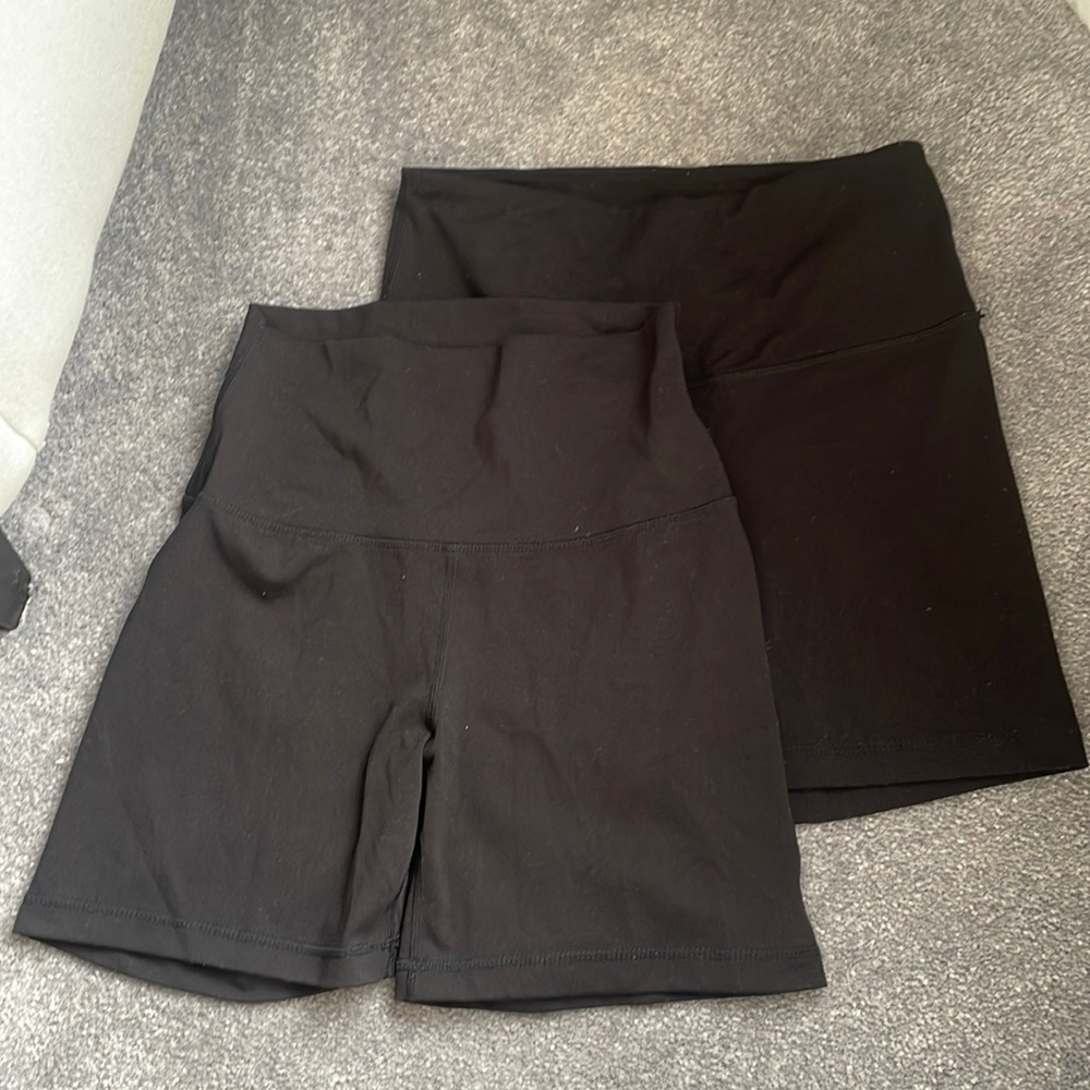 2 Yogalicious Lux Biker Shorts, Black, size: S